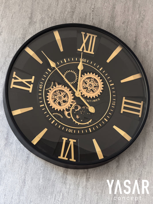 Axiom Metal Çarklı Duvar Saati 60 Cm