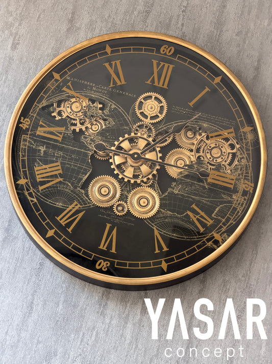 Terrachron Metal Çarklı Duvar Saati 60 Cm