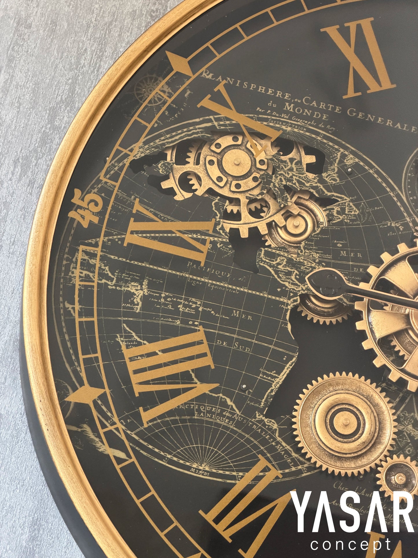 Terrachron Metal Çarklı Duvar Saati 60 Cm