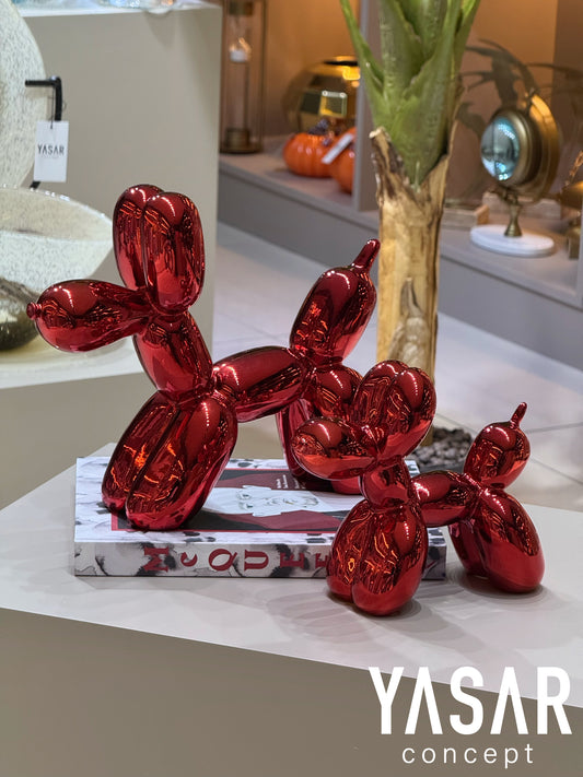 Balldog Balon Köpek Kırmızı Set