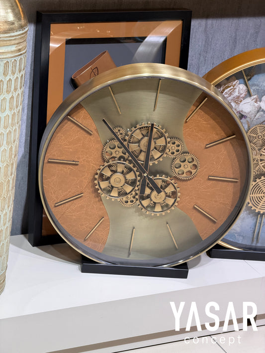 Ferrano Metal Çarklı Duvar Saati 55 Cm