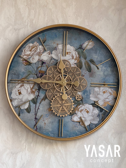 Seraphlora Metal Çarklı Duvar Saati 60 Cm