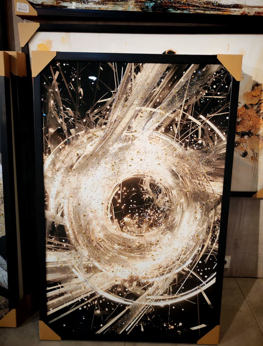 Cosmic Pulse Kristal Epoksi Taşlı Reçine Tablo