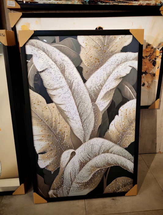 Lustrous Leaves Kristal Epoksi Taşlı Reçine Tablo