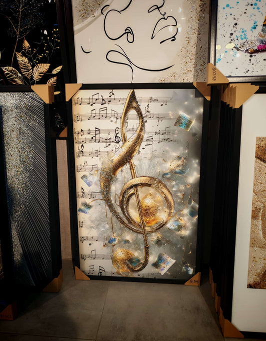 Golden Clef Kristal Epoksi Taşlı Reçine Tablo