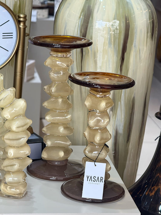 Formica Cam Mumluk Set Amber Krem