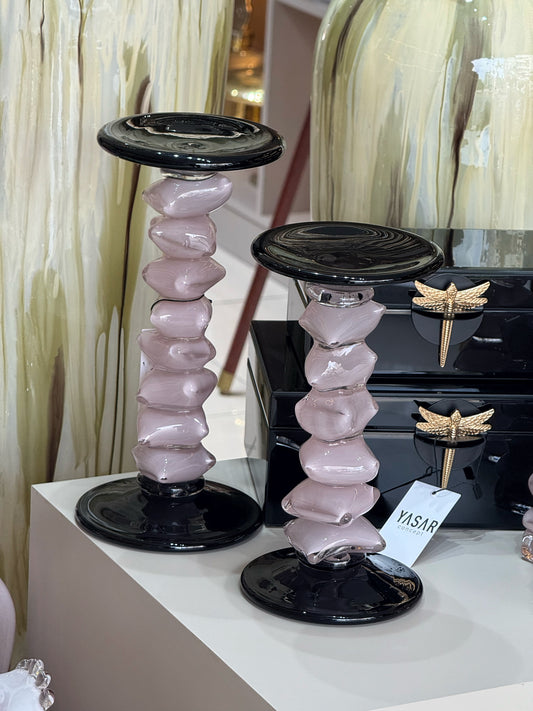 Formica Cam Mumluk Set Pudra Siyah