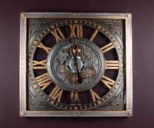 Chronoforge Metal Çarklı Duvar Saati 80 Cm
