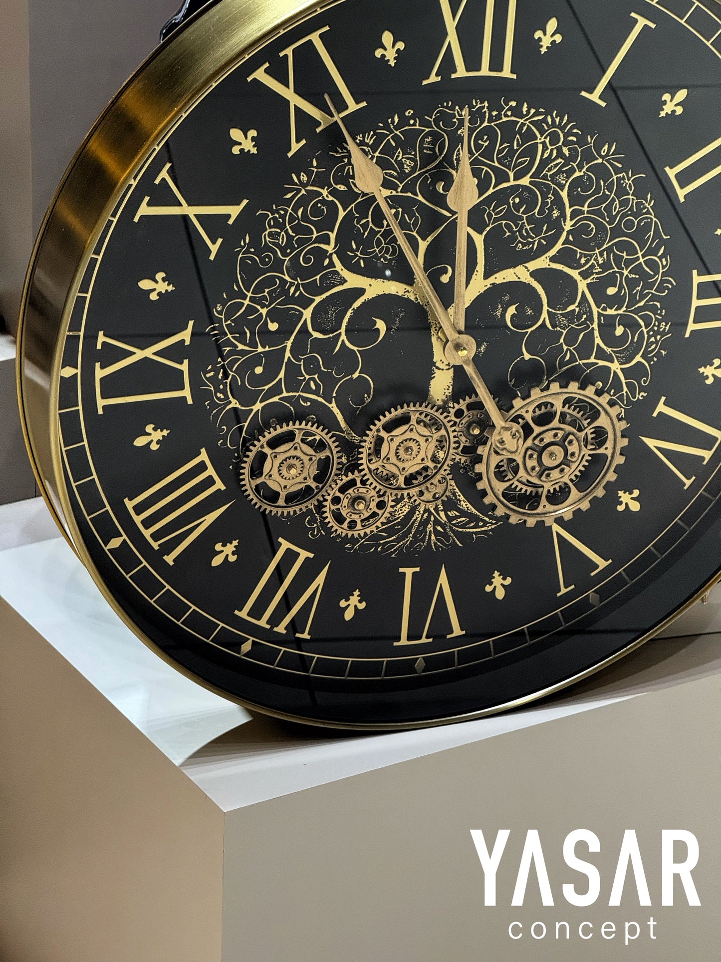 Arbremontre Hayat Ağacı Metal Çarklı Duvar Saati 60 Cm