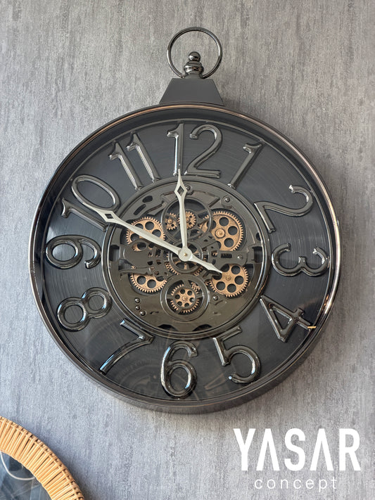 Geartis Metal Çarklı Duvar Saati 60x75 Cm