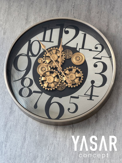 Valenthor Metal Çarklı Duvar Saati 60 Cm