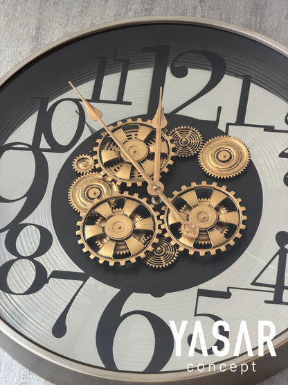 Valenthor Metal Çarklı Duvar Saati 60 Cm