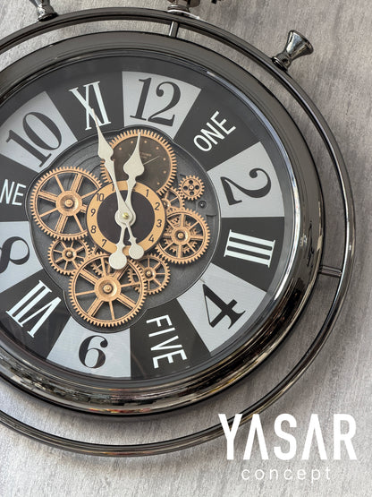 Orvante Metal Çarklı Duvar Saati 60x75 Cm