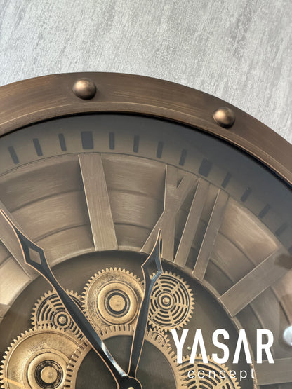 Velmonta Metal Çarklı Duvar Saati 66 Cm