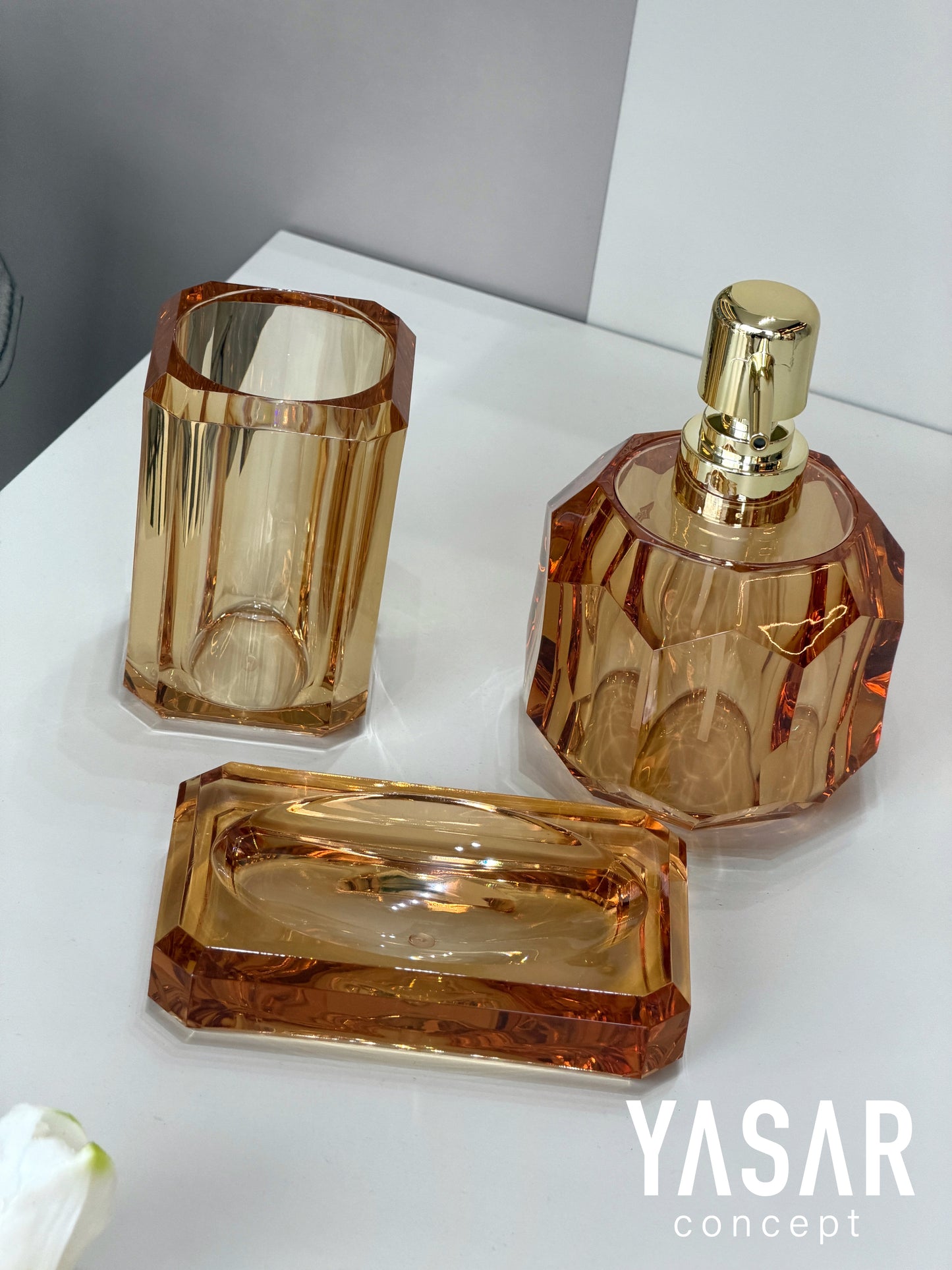 Clarion Akrilik Banyo Seti Amber