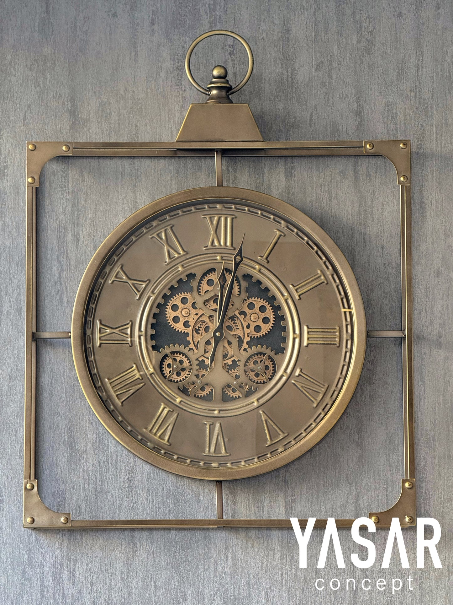 Cogravity Metal Çarklı Duvar Saati 60x80 Cm