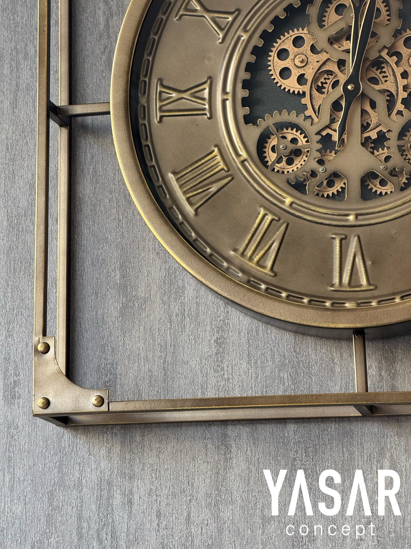 Cogravity Metal Çarklı Duvar Saati 60x80 Cm