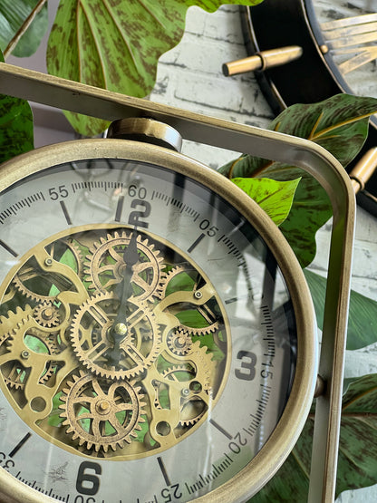 Timelith Metal Çarklı Masa Saati 31x38 Cm