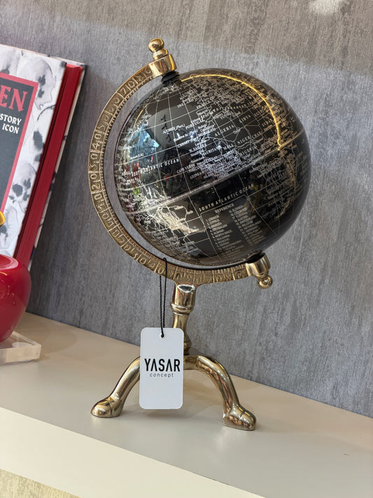Globeo Metal Dünya Küre Gold 16x31 Cm