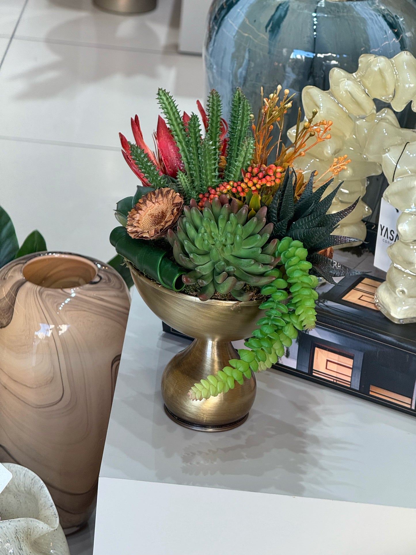 Succalia Metal Vazolu Sukulent - I