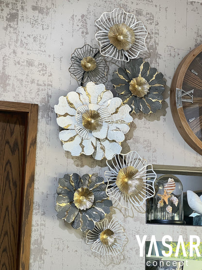 Flowe Metal Çiçekli Duvar Panosu