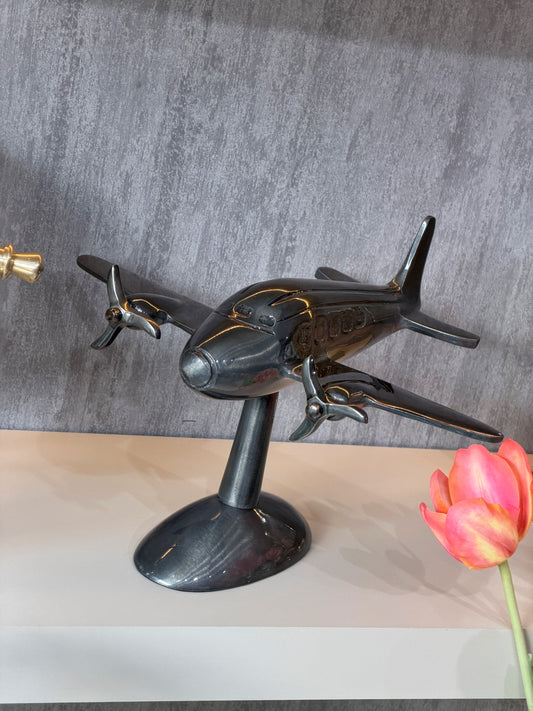 Aerion Metal Uçak Dekor 20x26x30 Cm