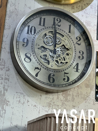 Machron Metal Çarklı Duvar Saati 46 Cm