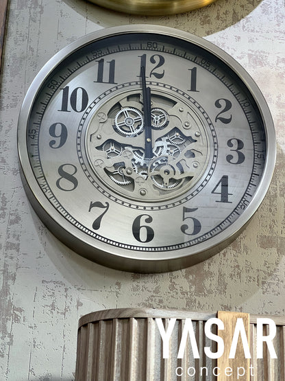 Machron Metal Çarklı Duvar Saati 46 Cm