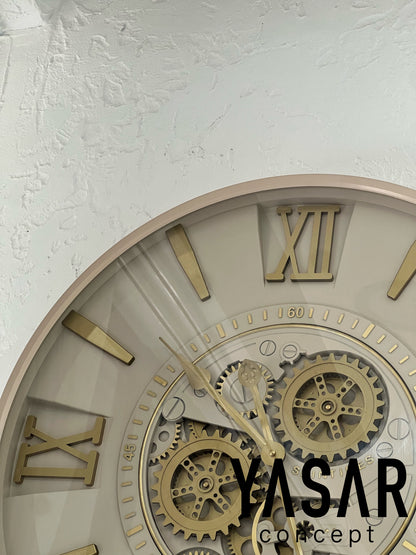 Monarch Metal Çarklı Duvar Saati 60 Cm