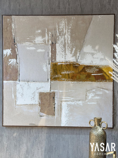 Terrena Dokulu Boyalı Tablo 100x100 Cm