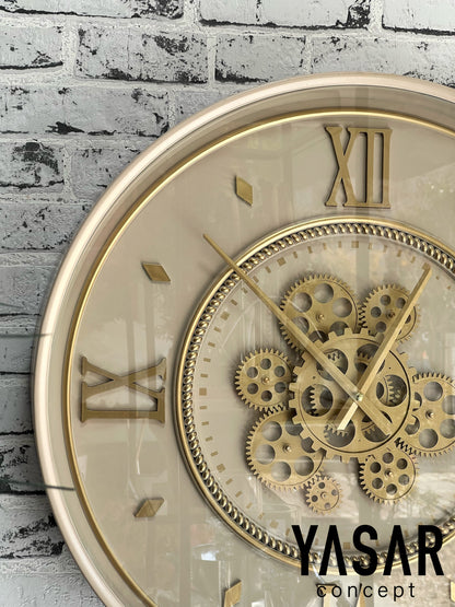 Dial Metal Çarklı Duvar Saati