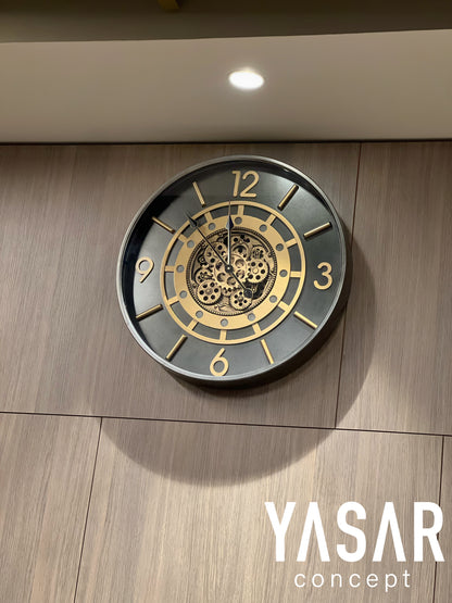 Eclipsor Metal Çarklı Duvar Saati 60 Cm