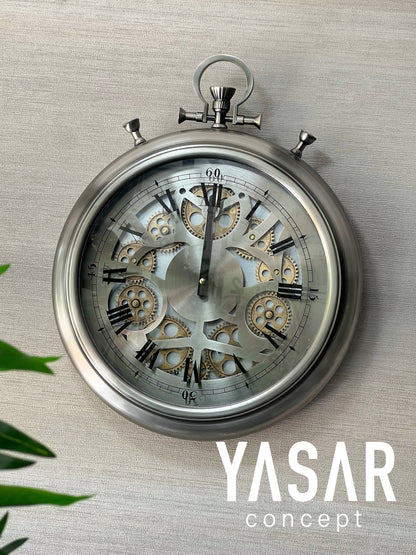 Montclair Metal Çarklı Duvar Saati 40x50 Cm