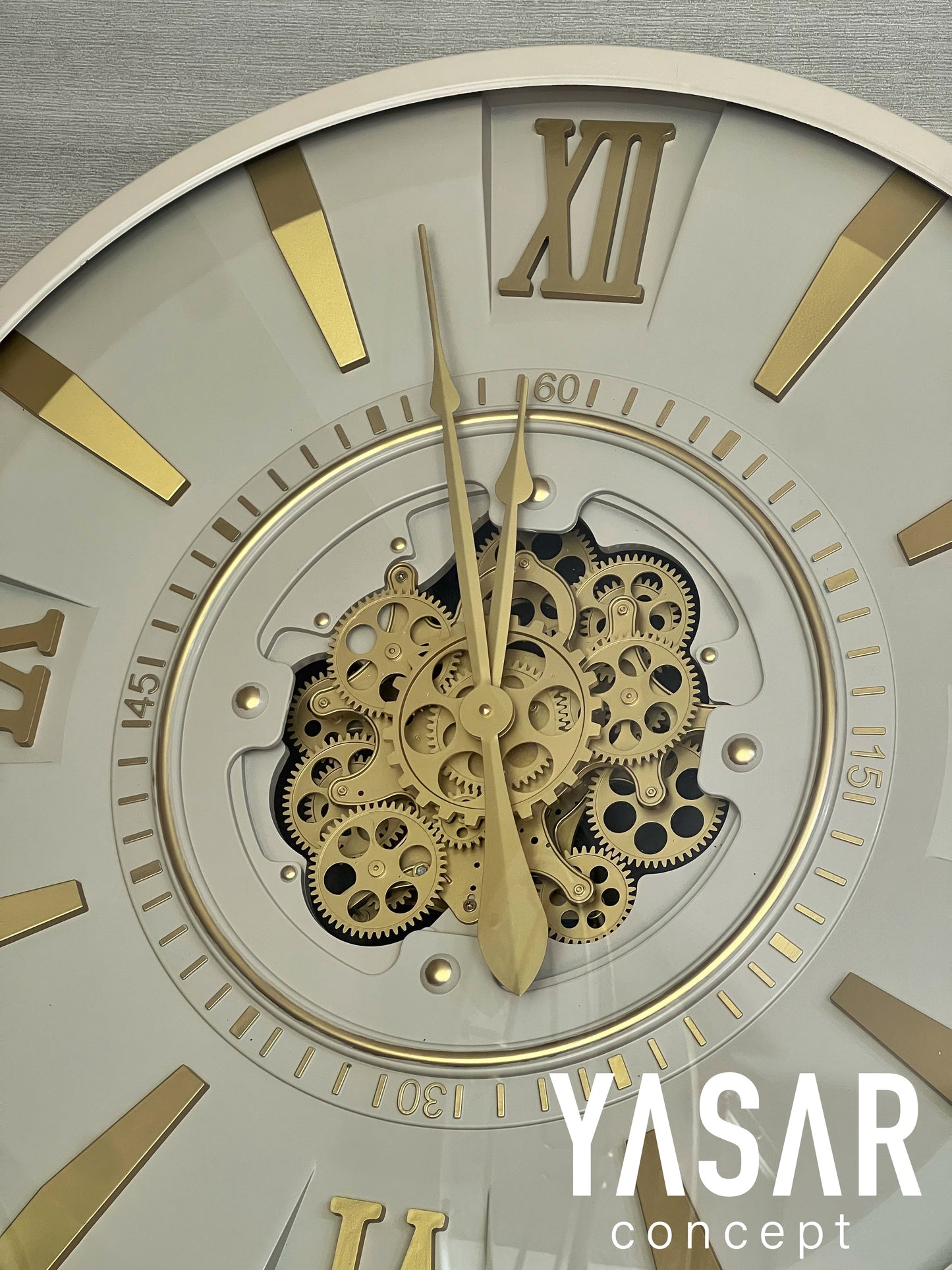 Serenelle Metal Çarklı Duvar Saati 80 Cm