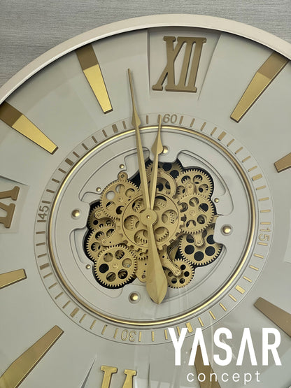 Serenelle Metal Çarklı Duvar Saati 80 Cm