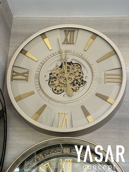 Serenelle Metal Çarklı Duvar Saati 80 Cm