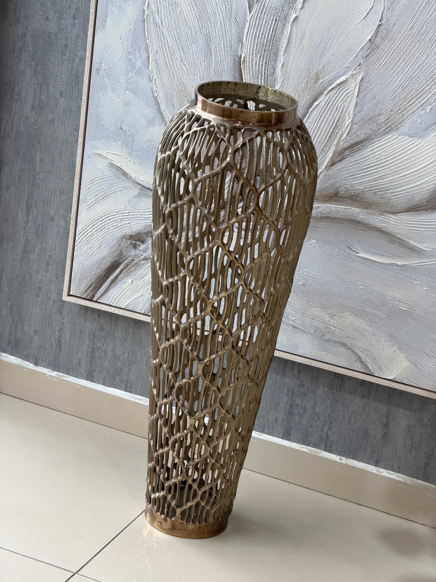 Raffero  Metal Yer Vazosu Büyük Boy