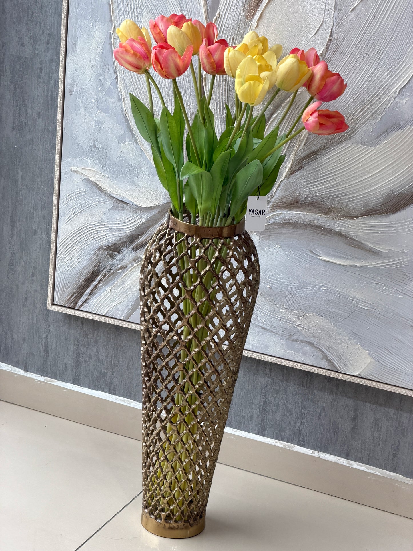 Montaro Metal Yer Vazosu Küçük Boy