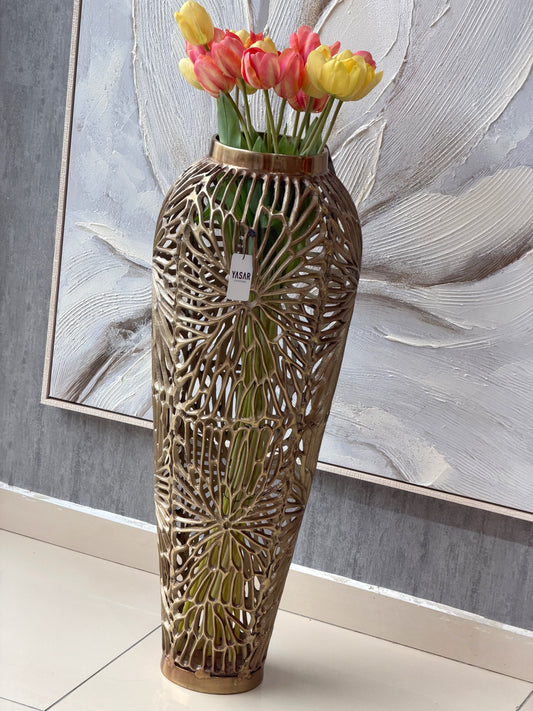 Florvane Metal Yer Vazosu Büyük Boy