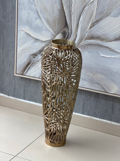 Florvane Metal Yer Vazosu 26x66 Cm