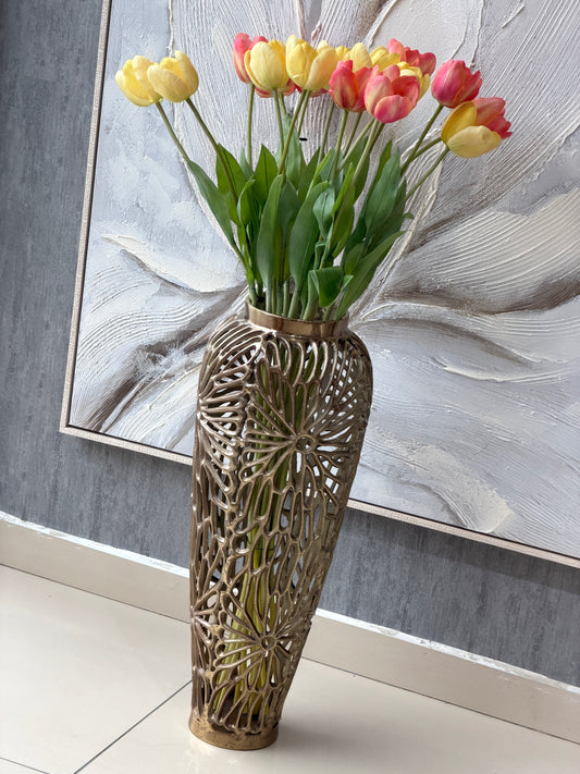 Florvane Metal Yer Vazosu Küçük Boy