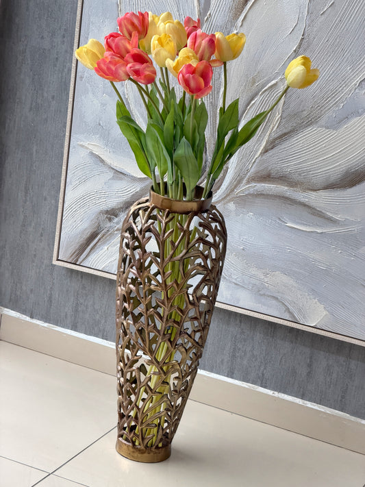 Vintoro Metal Yer Vazosu Küçük Boy