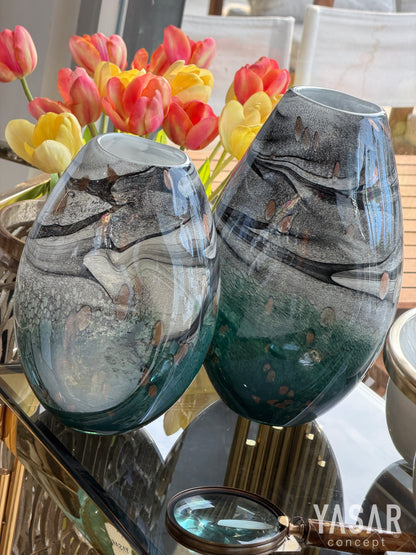 Azurine Cam Vazo Set