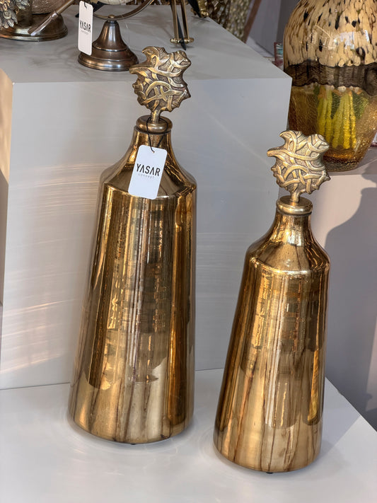 Dorea Cam Kapaklı Vazo Set