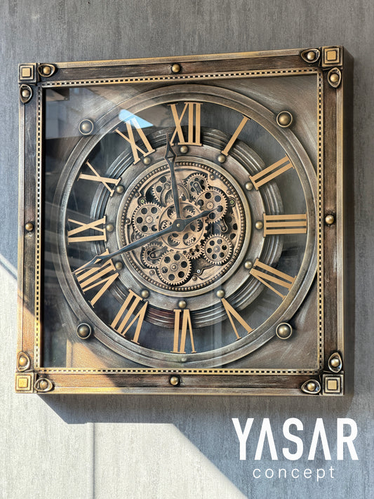 Novallune Metal Çarklı Duvar Saati 60 Cm
