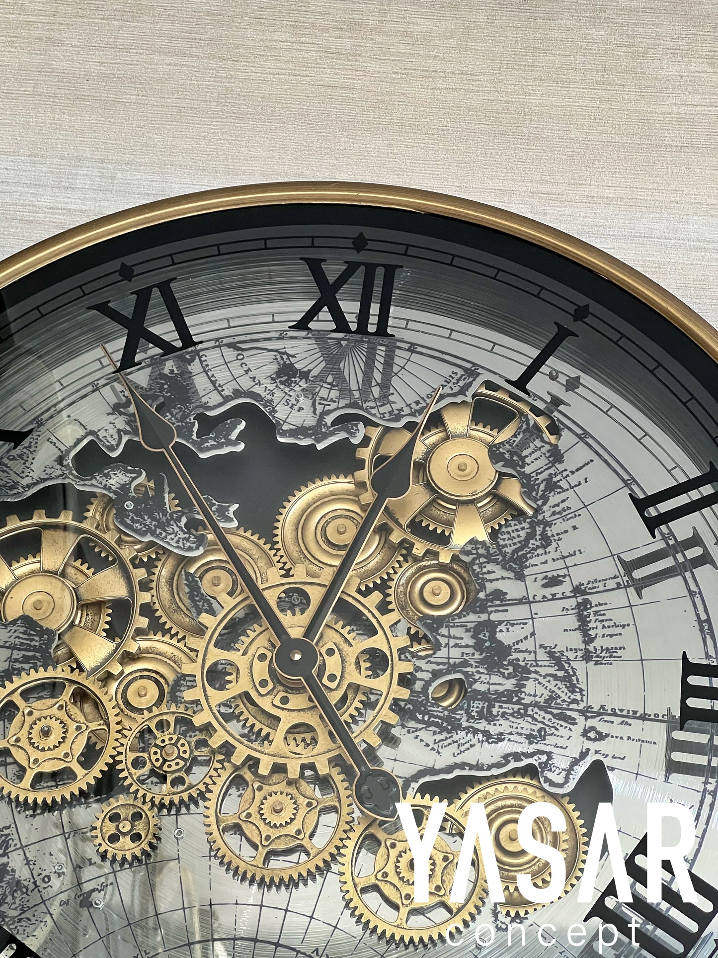 Auriworld Metal Çarklı Duvar Saati 60 Cm
