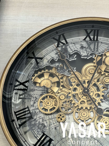 Auriworld Metal Çarklı Duvar Saati 60 Cm