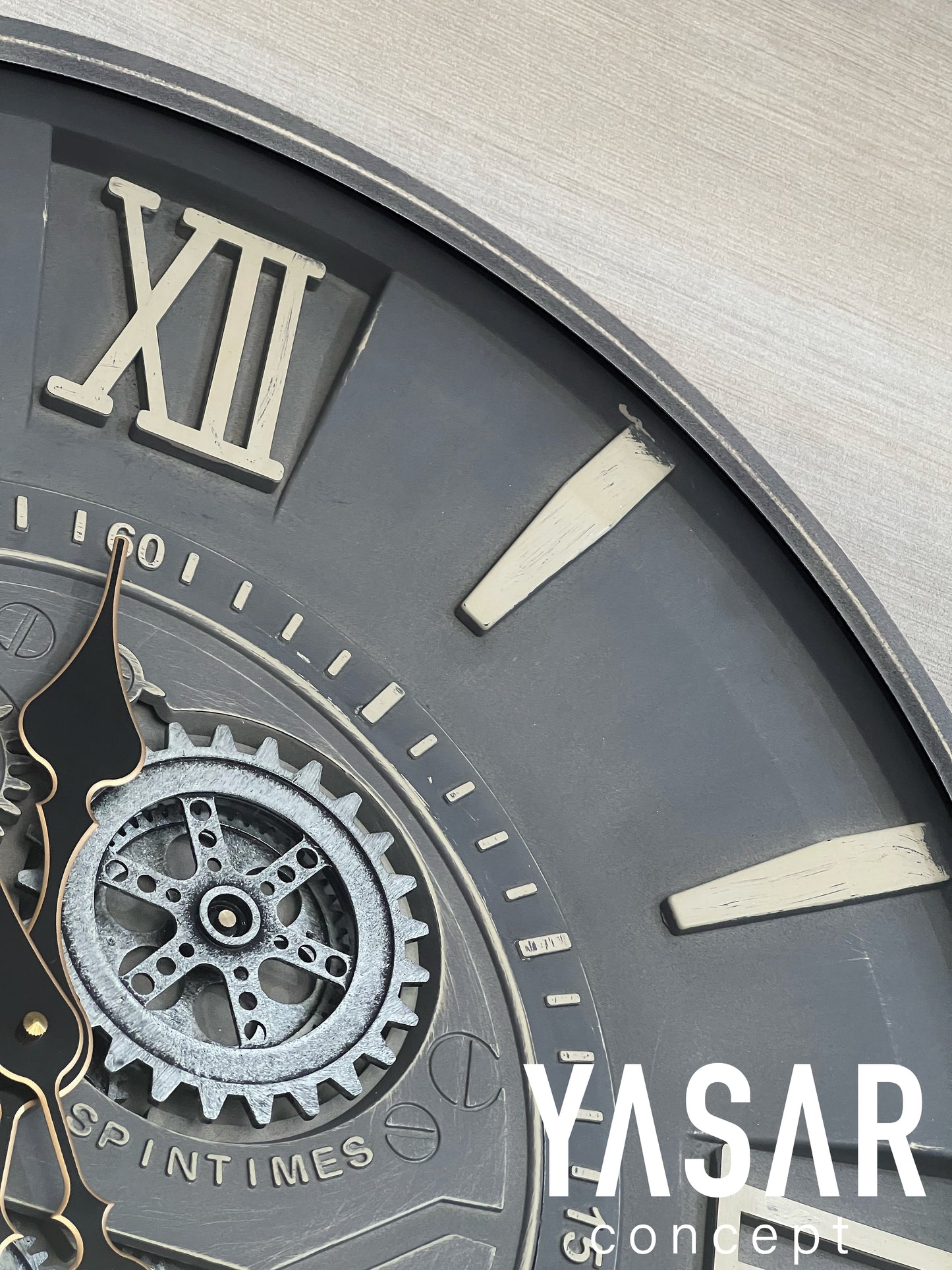 Timetic Metal Çarklı Duvar Saati 60 Cm