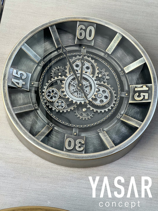 Graviron Metal Çarklı Duvar Saati 46 Cm