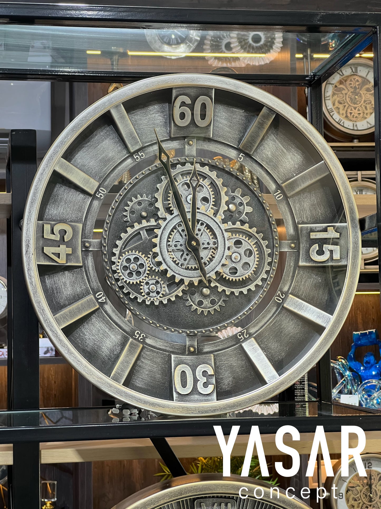 Graviron Metal Çarklı Duvar Saati 46 Cm